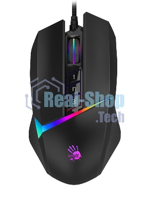 Мышь проводная A4Tech Bloody W60 Max черный, 10000 dpi, USB, кнопки - 10