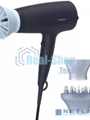 Фен Philips BHD360/20 черный/синий, 2100 Вт, ионизация