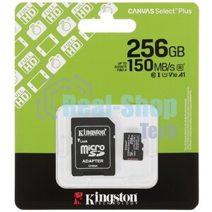 Флеш карта microSDXC 256Gb Kingston SDCS3/256Gb Canvas Select Plus + adapter