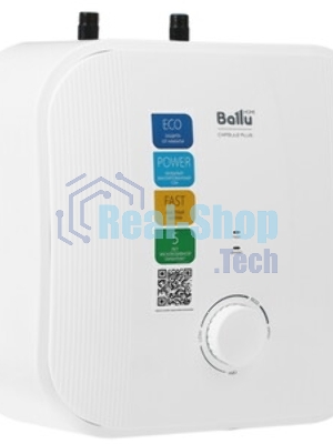 Водонагреватель электрический Ballu BWH/S 15 Capsule Plus U белый, накопительный, 15 л, 2 кВт