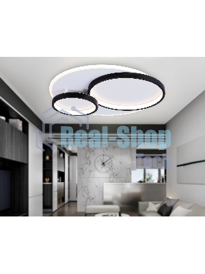 Светильник Ambrella light FA7719 WH/BK белый/черный 3000K-6400K 64W 490*470*90 (ПДУ РАДИО 2.4G)