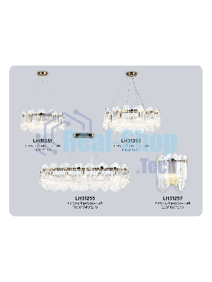 Светильник Ambrella light LH31251/6 BS/CL латунь/прозрачный E14*6 max 40W D510*270