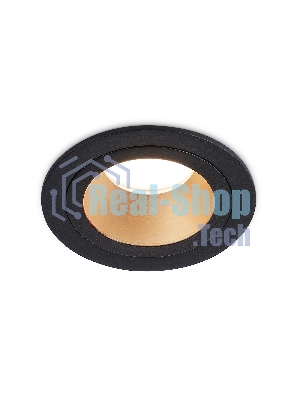 Встраиваемый точечный светильник Ambrella light TN102825 BK/GD черный/золото GU5.3 D92*50