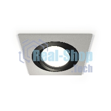 Комплект встраиваемого поворотного светильника Ambrella light XC7633081 SGR/PBK серый песок/черный полированный MR16 GU5.3 (C7623, N7002)