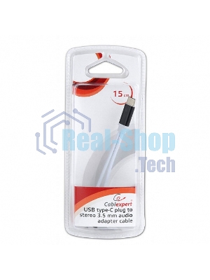 Переходник Cablexpert USB Type-C/Jack3.5 F+ Type-C F, черный, пакет (CCA-UC3.5F-02)