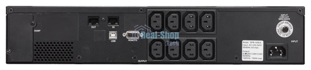 Источник бесперебойного питания Powercom Smart King Pro+ SPR-1000 LCD 800Вт 1000ВА черный