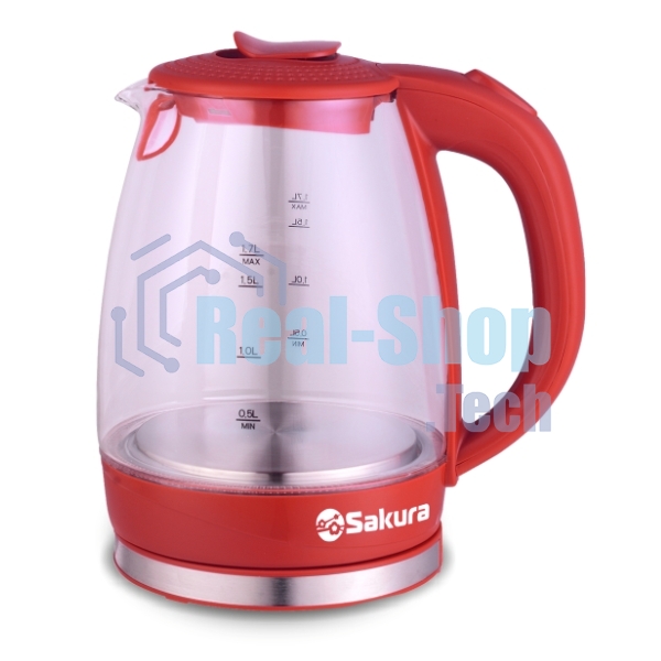 Чайник электрический Sakura SA-2717R 1.7 л, стекл подсв