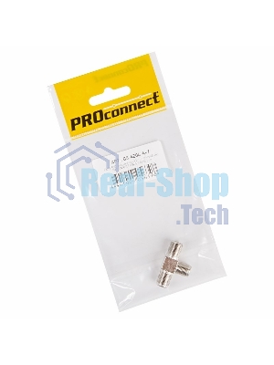 Переходник антенный PROconnect (3-гнезда F), тройник, (1 шт.) (пакет)