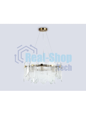 Светильник Ambrella light LH31251/6 BS/CL латунь/прозрачный E14*6 max 40W D510*270