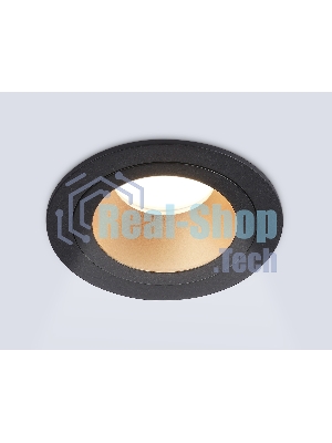Встраиваемый точечный светильник Ambrella light TN102825 BK/GD черный/золото GU5.3 D92*50
