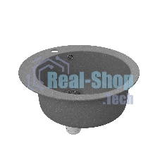 Мойка для кухни BAU Dream Gray stone D 50, выпуск с сифоном в комплекте, серый камень
