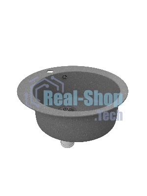 Мойка для кухни BAU Dream Gray stone D 50, выпуск с сифоном в комплекте, серый камень