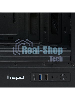 Компьютерный корпус без блока питания HSPD M510, Mesh Mid Tower, черный, TG, 0.5 SPCC, no fans ATX, mATX, mITX 180/280/160мм 1x2.5