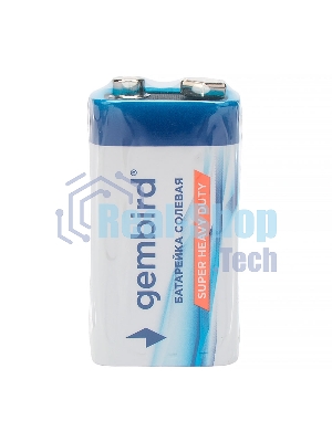 Батарейка солевая Gembird Gb-6F22-1F, тип Крона(6F22), 1шт, пленка, 9 В