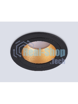 Встраиваемый точечный светильник Ambrella light TN102825 BK/GD черный/золото GU5.3 D92*50