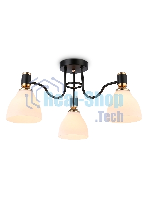 Светильник Ambrella light TR303303/3 BK/GD/FR черный/золото/белый матовый E27*3 max 60W D600*270