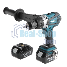 Дрель-шуруповерт Makita DDF458RFE Дрель ак 18В,2х3Ач Li-ion,БЗП-13мм,0-400\2000об\м,91\58Нм,2.3кг,чем