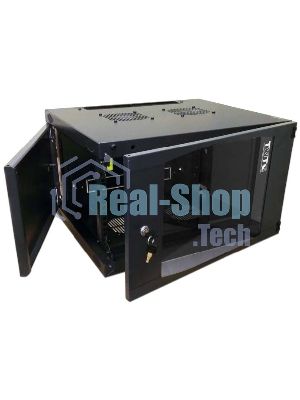 Шкаф настенный Lanmaster Next TWT-CBWNG-9U-6X4-BK 9U 550x450 мм пер. дв. стекл съемные бок. пан. 60 кг черный