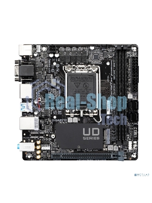 Материнская плата Gigabyte H610I, LGA 1700, Intel H610, 2xDDR5, 4xSATA, 1xM.2, 1xPCIe 4.0 x16, 1xHDMI, 1xVGA, 2xDP, 1x 1Gb LAN, 2xUSB-A 3.2 Gen 1, 4xUSB-A 2.0, 3x 3.5 мм, 7.1, Mini-ITX