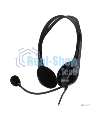 Гарнитура Oklick HS-M300 чёрный/серый, проводная, USB