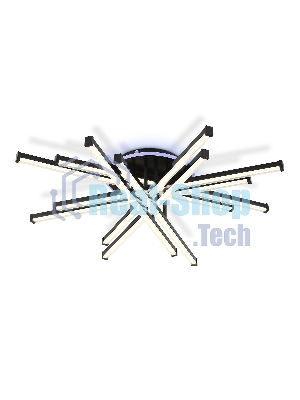 Потолочный светодиодный светильник Ambrella light FL6276 BK 119W черный 3000K-6400K+RGB 800*800*165 (ПДУ ИК)