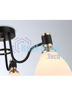 Светильник Ambrella light TR303303/3 BK/GD/FR черный/золото/белый матовый E27*3 max 60W D600*270