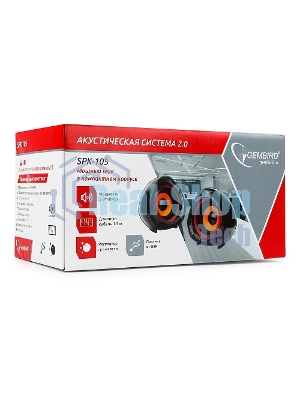 Акустическая система 2.0 Gembird SPK-105, черный, 5 Вт, регулятор громкости, USB-питание