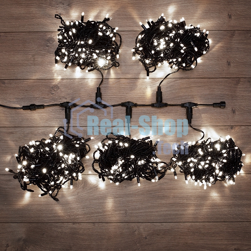 Гирлянда Neon-night LED ClipLight 24V, 5 нитей по 20 метров, цвет диодов белый, Flashing (белый)