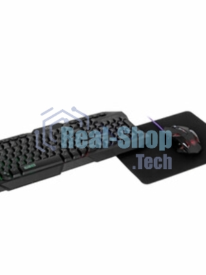 Комплект клавиатура+мышь Qumo Mystic K58/M76 проводной, USB, 3200 DPI, чёрный