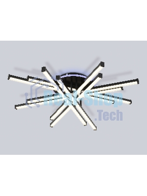 Потолочный светодиодный светильник Ambrella light FL6276 BK 119W черный 3000K-6400K+RGB 800*800*165 (ПДУ ИК)