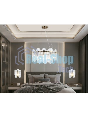 Светильник Ambrella light LH31251/6 BS/CL латунь/прозрачный E14*6 max 40W D510*270