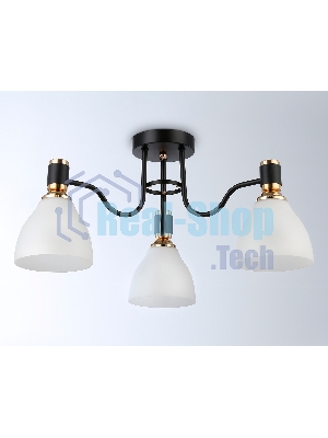 Светильник Ambrella light TR303303/3 BK/GD/FR черный/золото/белый матовый E27*3 max 60W D600*270