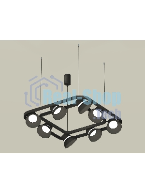 Светильник Ambrella light XB9182080/8 SBK/FR черный песок/белый матовый GX53 (С9182, N8141)