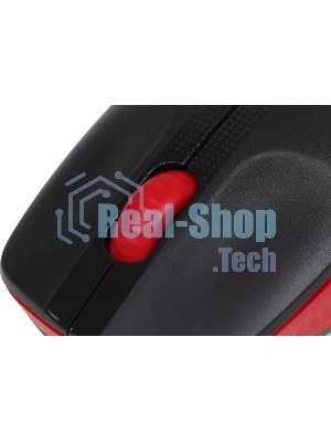 Мышь беспроводная Logitech M190 черный/красный, 1000 dpi, радиоканал, USB, кнопки - 3