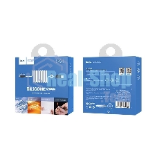 Кабель USB 2.0 HOCO X21, силиконовая оплетка, AM/Lightning M, бело-черный, 1м