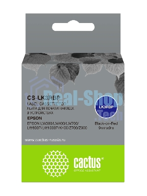 Картридж ленточный Cactus CS-LK3RBP черный, 9мм, 9м для Epson LW300/LW400/LW700/LW600P/LW1000P/K400/Z700/Z900