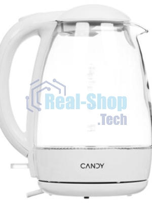 Электрочайник Candy CK-300 белый, 1.8 л, 2200 Вт, скрытый нагревательный элемент