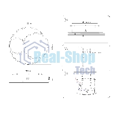 Светильник Ambrella light FA7719 WH/BK белый/черный 3000K-6400K 64W 490*470*90 (ПДУ РАДИО 2.4G)