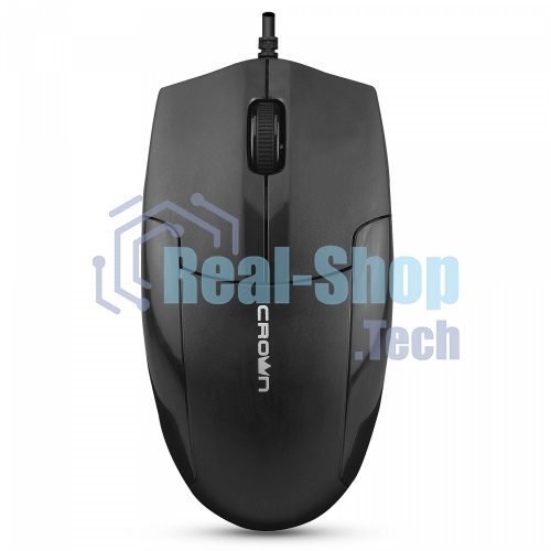 Мышь проводная Crown CMM-047 черный, 1000 dpi, USB, кнопки - 4