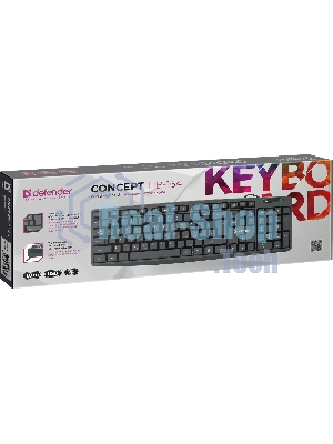 Клавиатура проводная Defender Concept HB-164, USB, черный