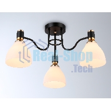 Светильник Ambrella light TR303303/3 BK/GD/FR черный/золото/белый матовый E27*3 max 60W D600*270