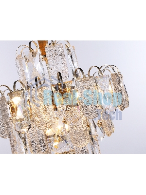 Светильник Ambrella light TR5231/9 SGD/CL/FR золото/прозрачный/белый матовый E27*9 max 40W D500*530