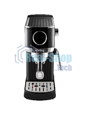 Кофеварка рожковая Korting KCM 1002 EN черный, молотый, 1.2 л, 1350 Вт, 20 бар