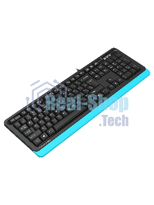 Клавиатура проводная A4Tech Fstyler FKS10, USB, черный/синий