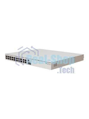Коммутатор MikroTik CRS520-4XS-16XQ-RM Cloud Router Switch with Quad-Core AL52400 2 GHz CPU, 4 Gb RAM, 98CX8410 switch chip, 2 x 10G Eth ports, 4 x 25G SFP28 ports, 16 x 100G QSFP28 ports, RouterOS L5, 1U rackmount enclosure, dual hot-swap PSU, 4 x hot-swap fans
