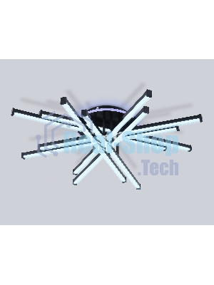 Потолочный светодиодный светильник Ambrella light FL6276 BK 119W черный 3000K-6400K+RGB 800*800*165 (ПДУ ИК)