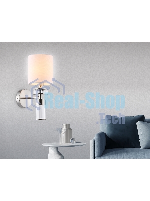 Настенный светильник Ambrella light LH71295 SN/WH никель/белый E14 max 40W 210*130*340