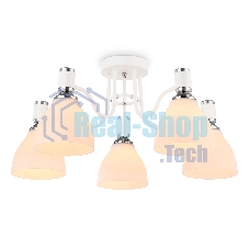 Светильник Ambrella light TR303305/5 WH/CH/FR белый/хром/белый матовый E27*5 max 60W D600*270