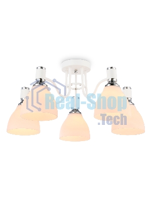 Светильник Ambrella light TR303305/5 WH/CH/FR белый/хром/белый матовый E27*5 max 60W D600*270