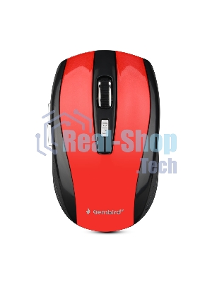 Мышь беспроводная Gembird MUSW-330-3 красный, 2400 dpi, радиоканал, USB, кнопки - 6